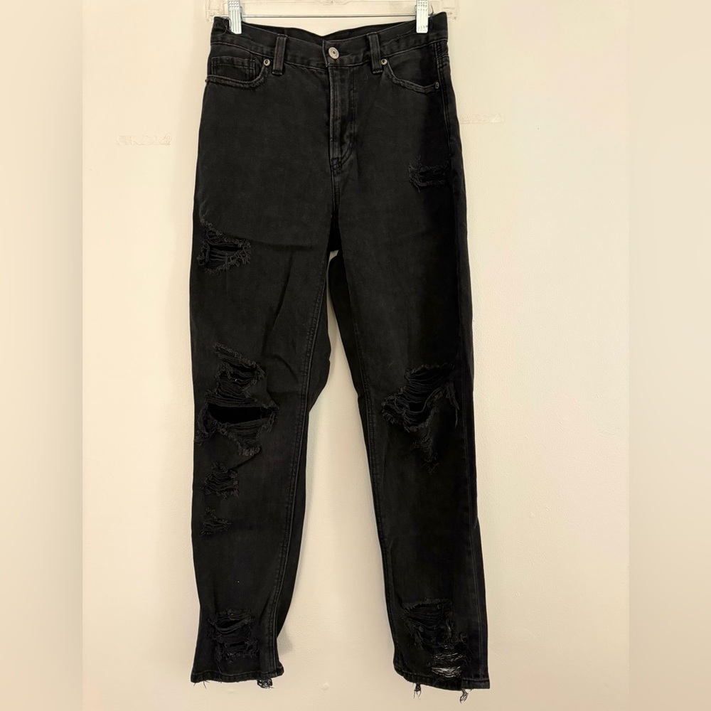 American Eagle Mom Jean Black Sz 0